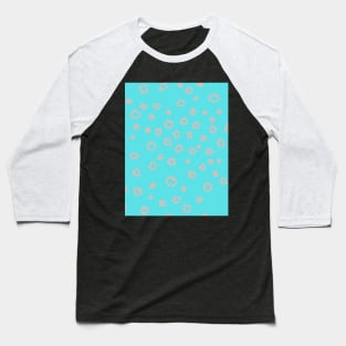 Abstract boho light gray bubble pattern Baseball T-Shirt